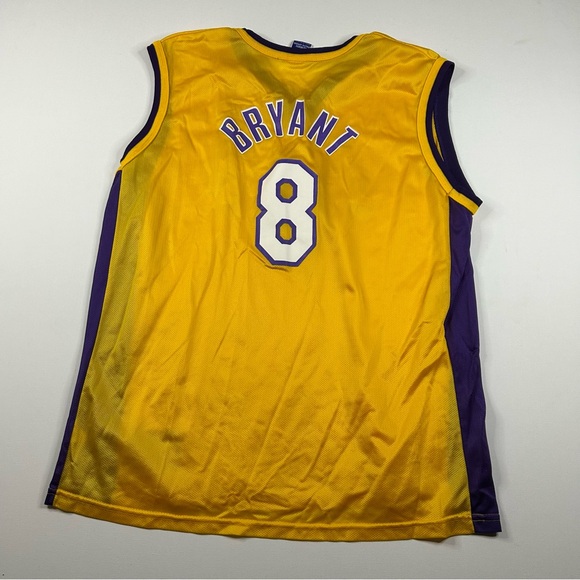 Vintage 90s KOBE BRYANT #8 Los Angeles LA Lakers Champion Jersey 44 Large L - Picture 6 of 7
